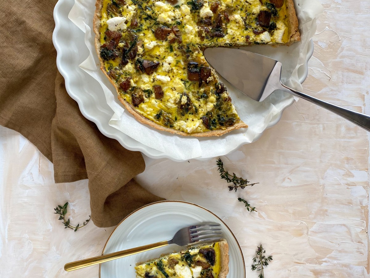 Mushroom and Leek&nbsp;Quiche