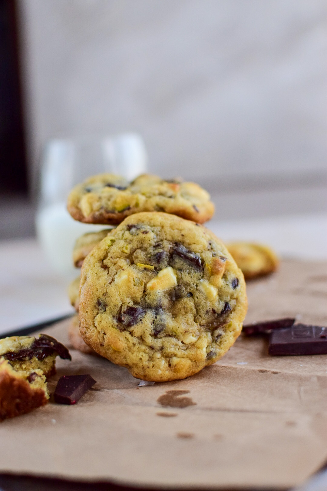 Closeup of a chocolate cookie